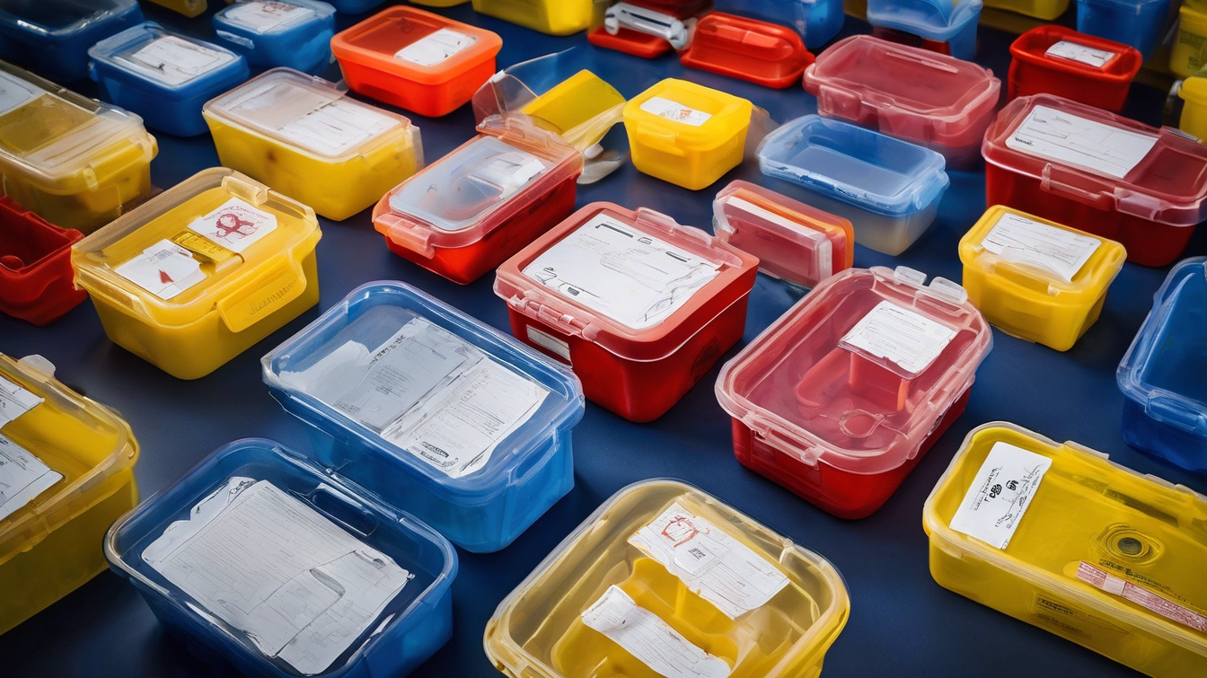 containers used for Sharps Container Pick Up and Disposal in Garland, TX